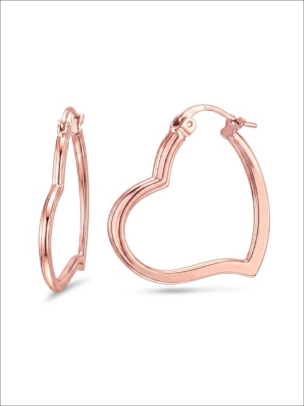 Sterling Silver Heart Hoop Earrings for Women Love Theme